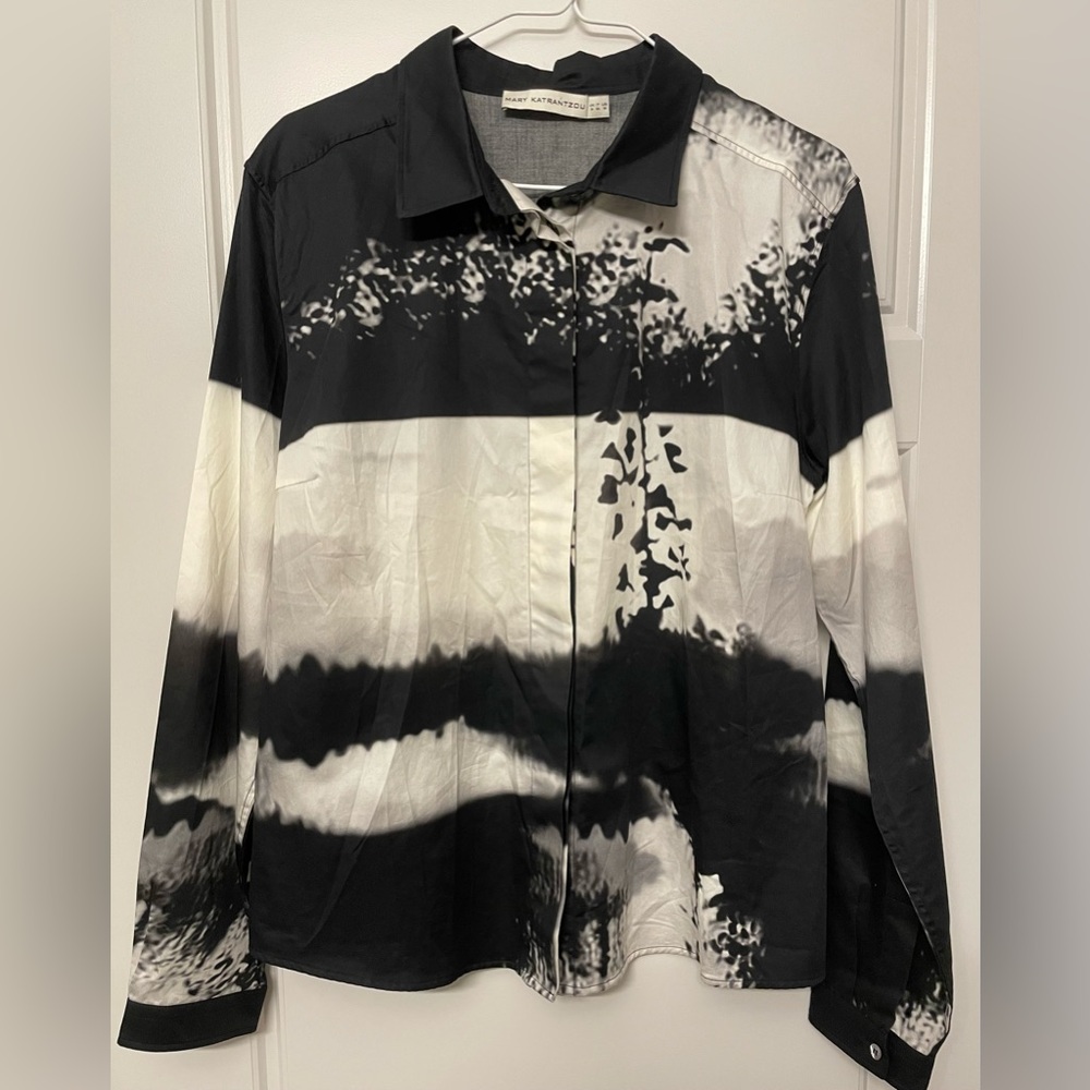 Mary Katrantzou Monochrome Patterned Shirt